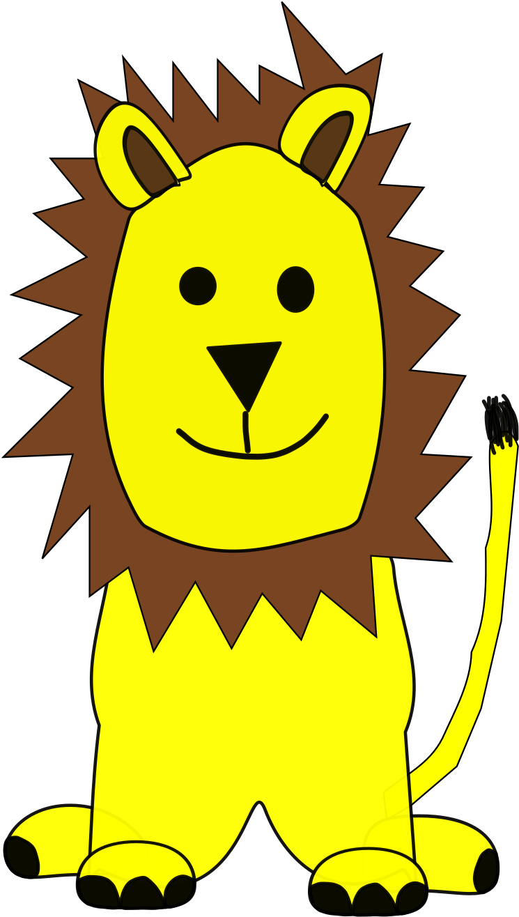 Lion Computer Icons Smiley Roar Big Cat - Clip Art (530x750), Png Download