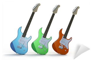 Electric Guitar Red Blue (400x400), Png Download