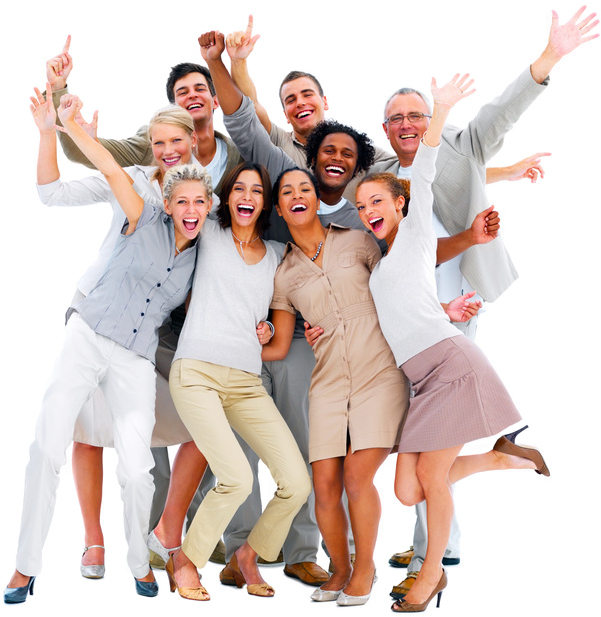 Group Of People - Happy People Transparent Background (685x701), Png Download