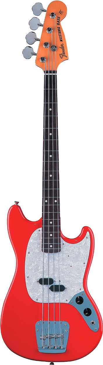 Fender Mustang Bass - Fender Mustang Bass Fiesta Red (375x1300), Png Download