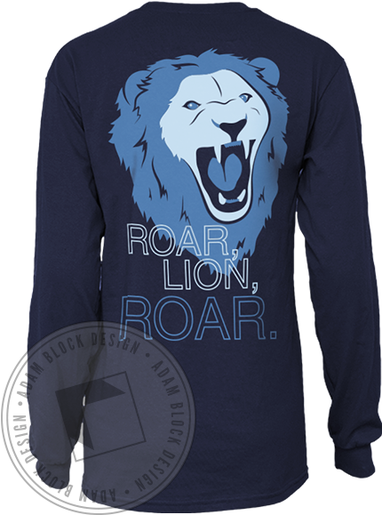 Women's Crew Roar Lion Roar Long Sleeve - Roar (464x585), Png Download