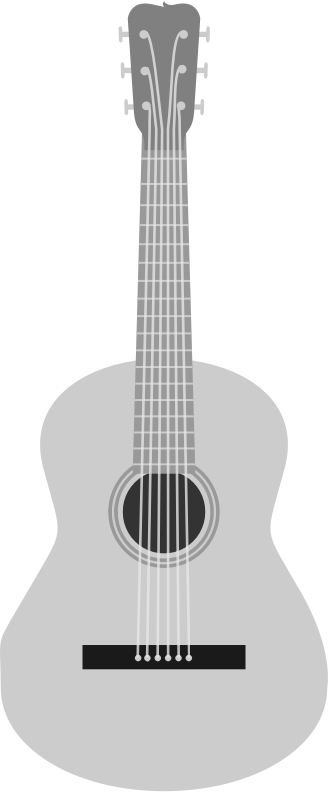Medium Image - White Acoustic Guitar Png (328x792), Png Download