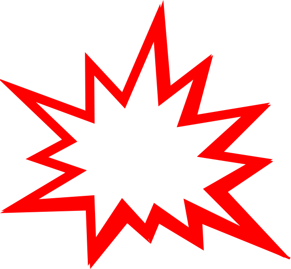 Red Explosion Clip Art At Clker - Explosion Clip Art (600x555), Png Download