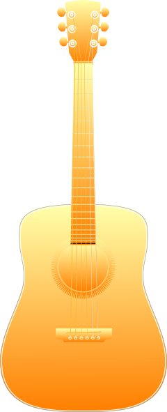 Golden Guitar Clipart (240x591), Png Download