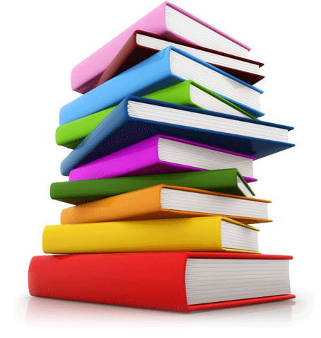 Books - Stack Of Books (454x478), Png Download