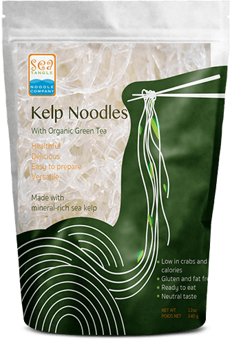 Organic Green Tea Kelp Noodles - Sea Tangle Kelp Noodles 1 Pound (556x532), Png Download