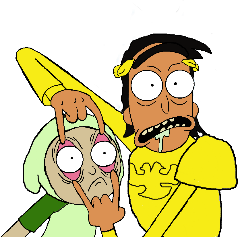 Emp And Morty - Library (1073x834), Png Download