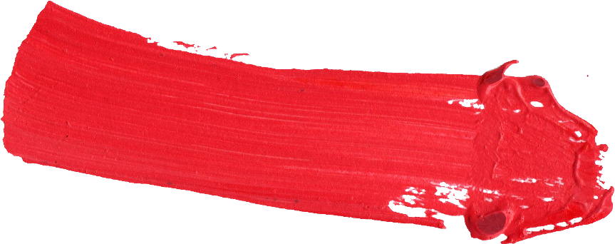 Red Paint Brush Png (863x342), Png Download
