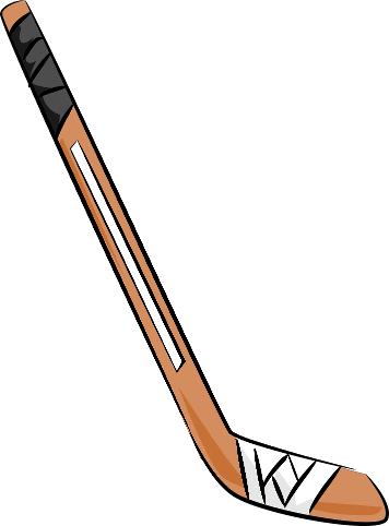 The Totally Free Clip Art Blog Sports Hockey Stick - Hockey Stick (356x482), Png Download