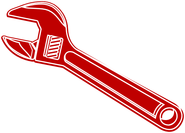 Wrench Png - Red Wrench Clipart (600x433), Png Download