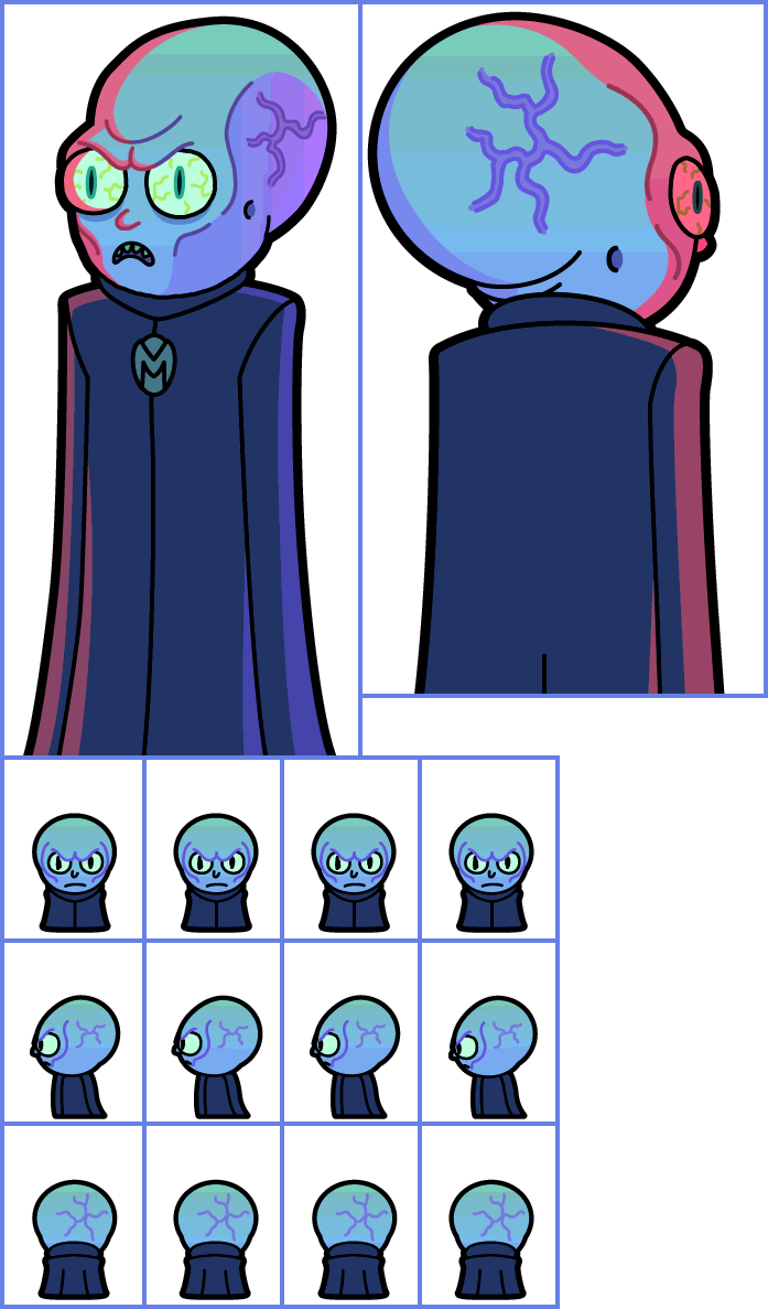 #198 Mortox Morty - Pocket Mortys The Spriters Resource (697x1187), Png Download