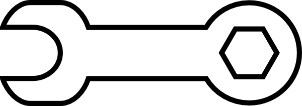 White Clip Art At Clker Com Vector - Black And White Tool Clip Art (600x211), Png Download