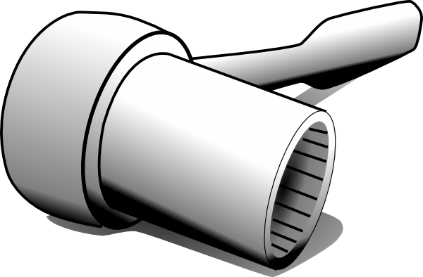 Free Vector Wrench Clip Art - Socket Wrench Clipart (600x394), Png Download
