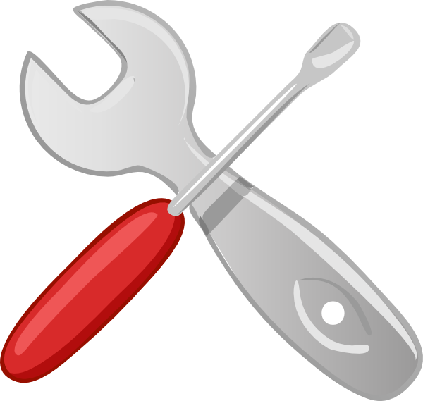 Hardware Tools Workshop Screwdriver Wrench Clip Art - Wrench Clipart (600x569), Png Download