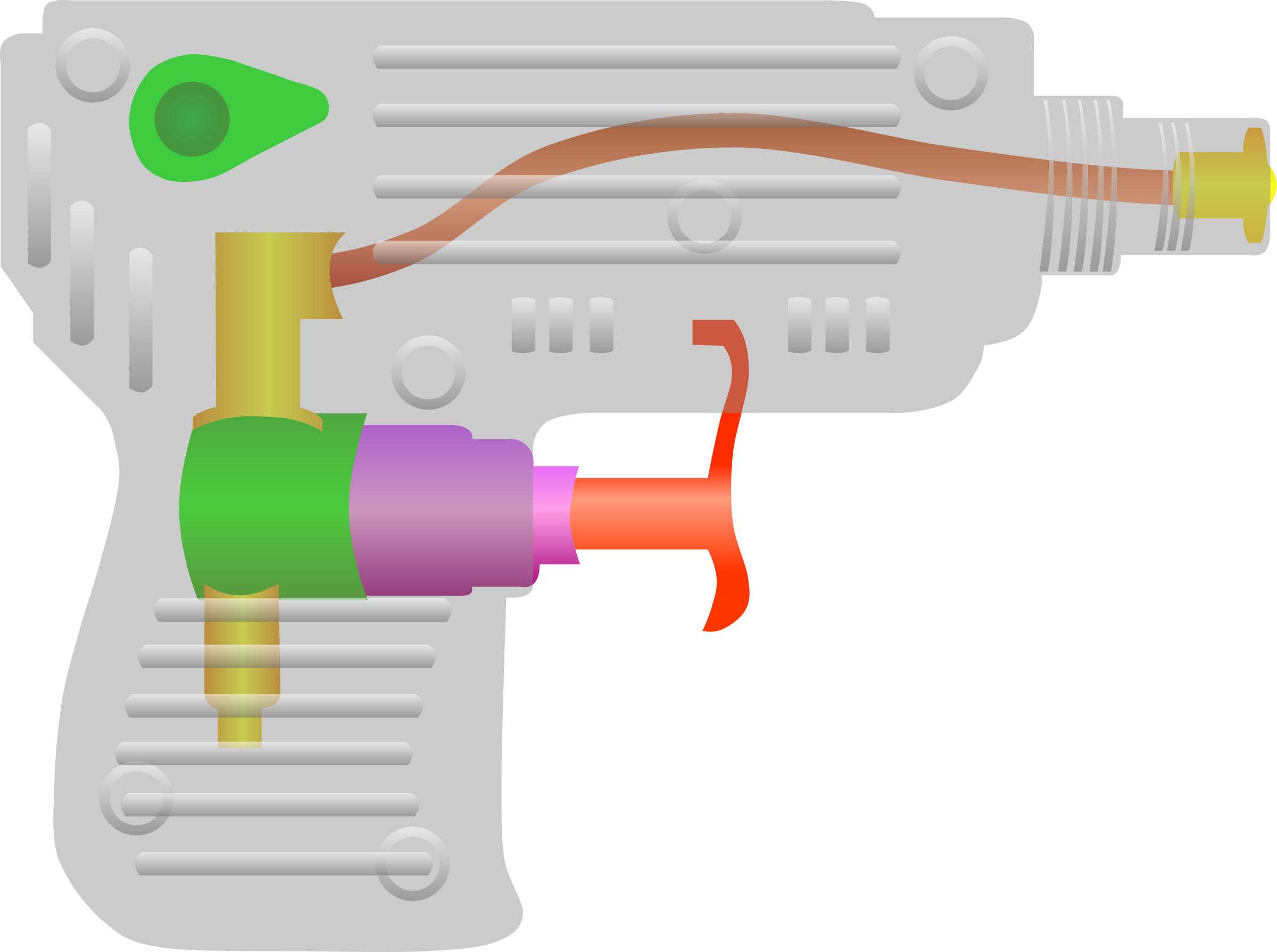 Gunshot Vector Cartoon Gun - Water Gun Clip Art (2400x1790), Png Download