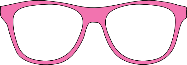 Pin Pink Sunglasses Clipart - Pink Sunglass Clip Art (600x209), Png Download