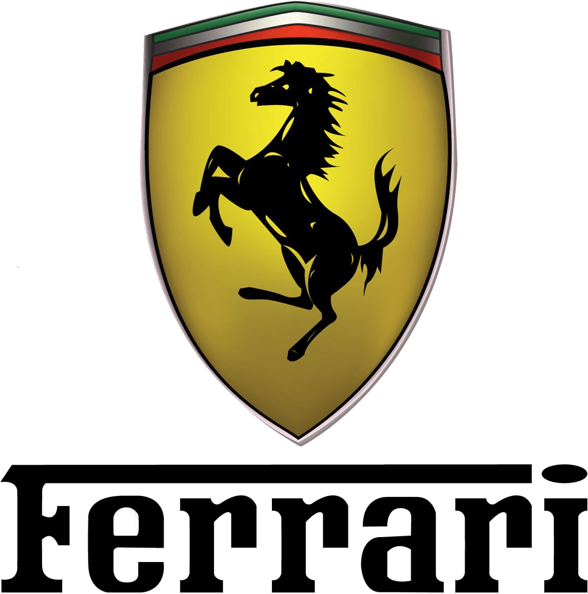 Ferrari Logo Txt - Ferrari Logo Png (1226x1319), Png Download