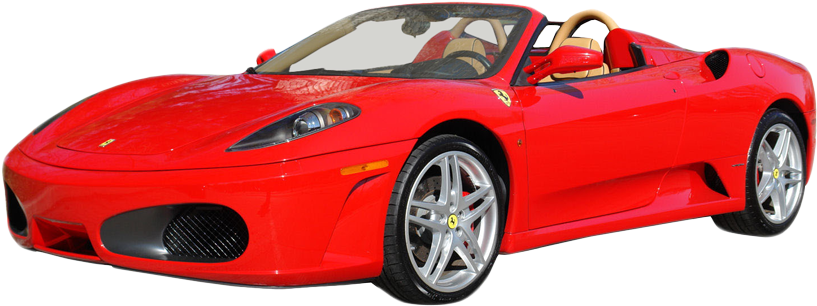 Download - Ferrari Rojo Convertible (840x327), Png Download
