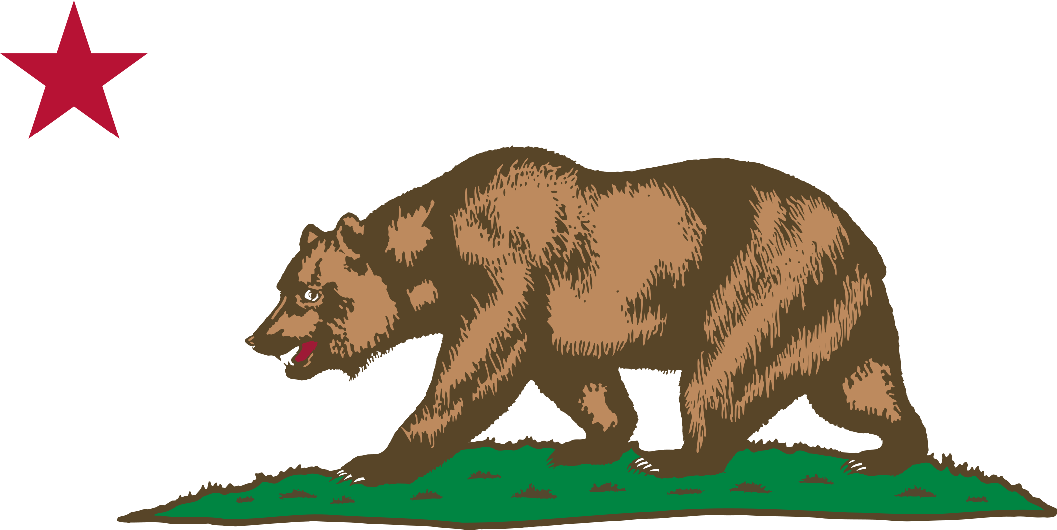 California Republic Flag Of California California Grizzly - Vlag California (744x340), Png Download