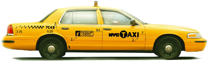 Clip Royalty Free Stock Png Image - New York Taxi Drawing (700x210), Png Download