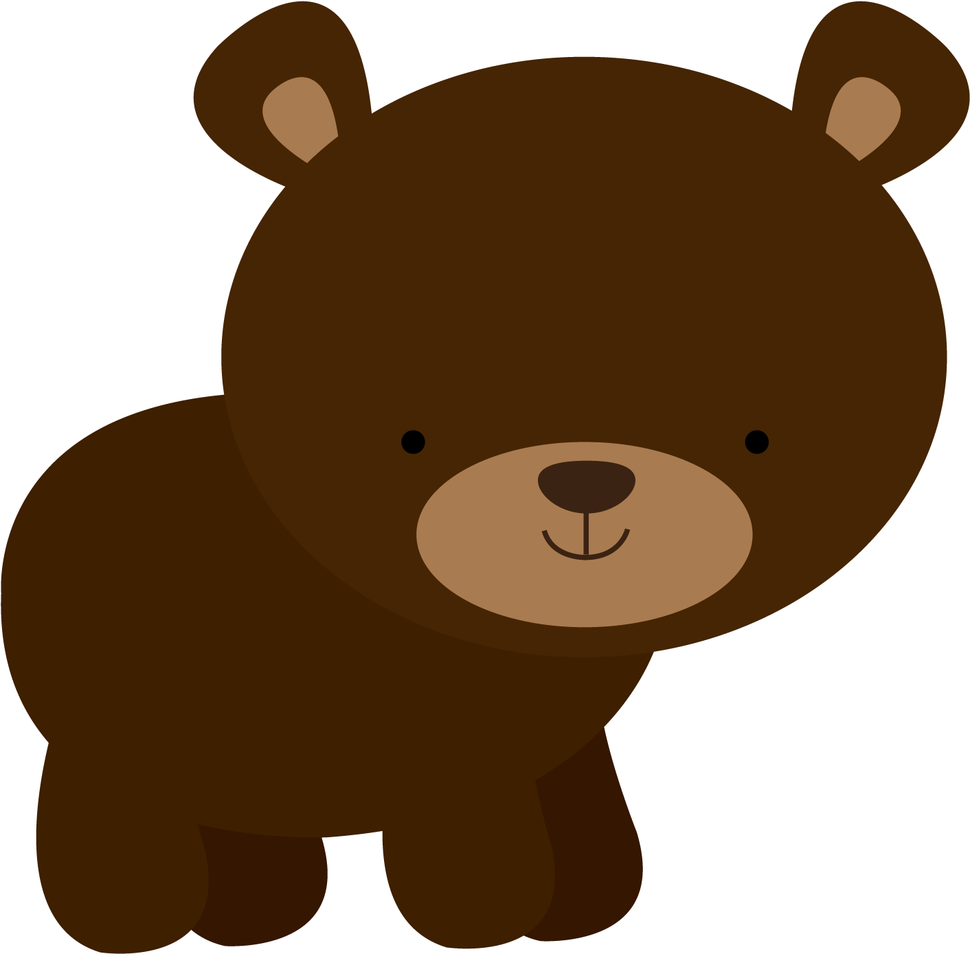 Floresta E Safari Png - Woodland Animals Baby Bear (1500x1500), Png Download