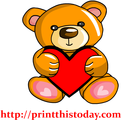 Bears Clipart Love Bear - Teddy Bear Holding Heart Clip Art (417x417), Png Download