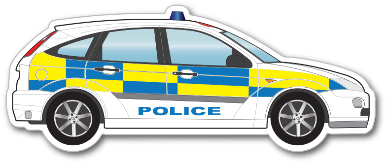 Police Car Clipart Kid - English Police Car Cartoon (800x465), Png Download