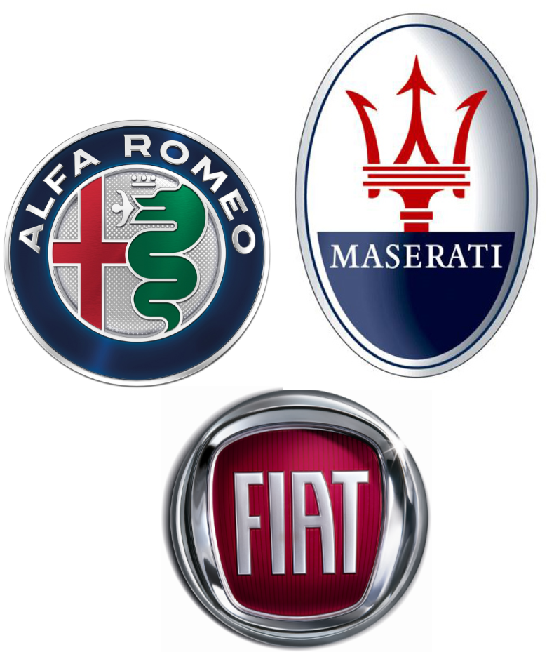 Fiat Maserati Alfa Logo - Maserati Alfa Romeo Fiat (780x929), Png Download