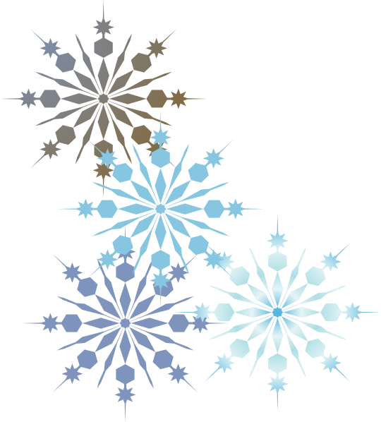 Snowflake Clipart Transparent Border - Snowflake Blue Clip Art (540x598), Png Download