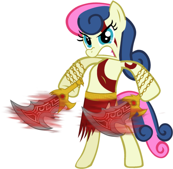 Bon Bon, Crossover, God Of War, Kratos, Safe, Sweetie - God Of War (680x697), Png Download