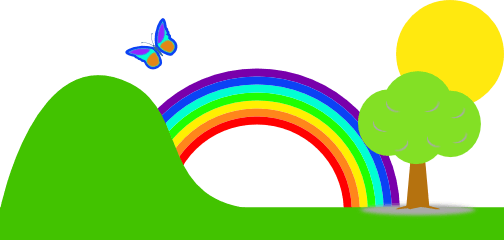 Rainbow Transparent Clipart - Clipart Rainbow (504x240), Png Download