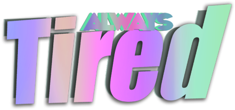 Rainbow Words Tired Pastel Always I Made This Font - Graphic Design (500x263), Png Download