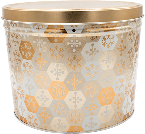 2 Gallon Gold/white Snowflake Tin - The Shining (500x500), Png Download