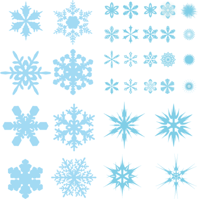 White Snowflakes Vector Png Free Snowflake Vector - Snowflake Vectors (400x399), Png Download