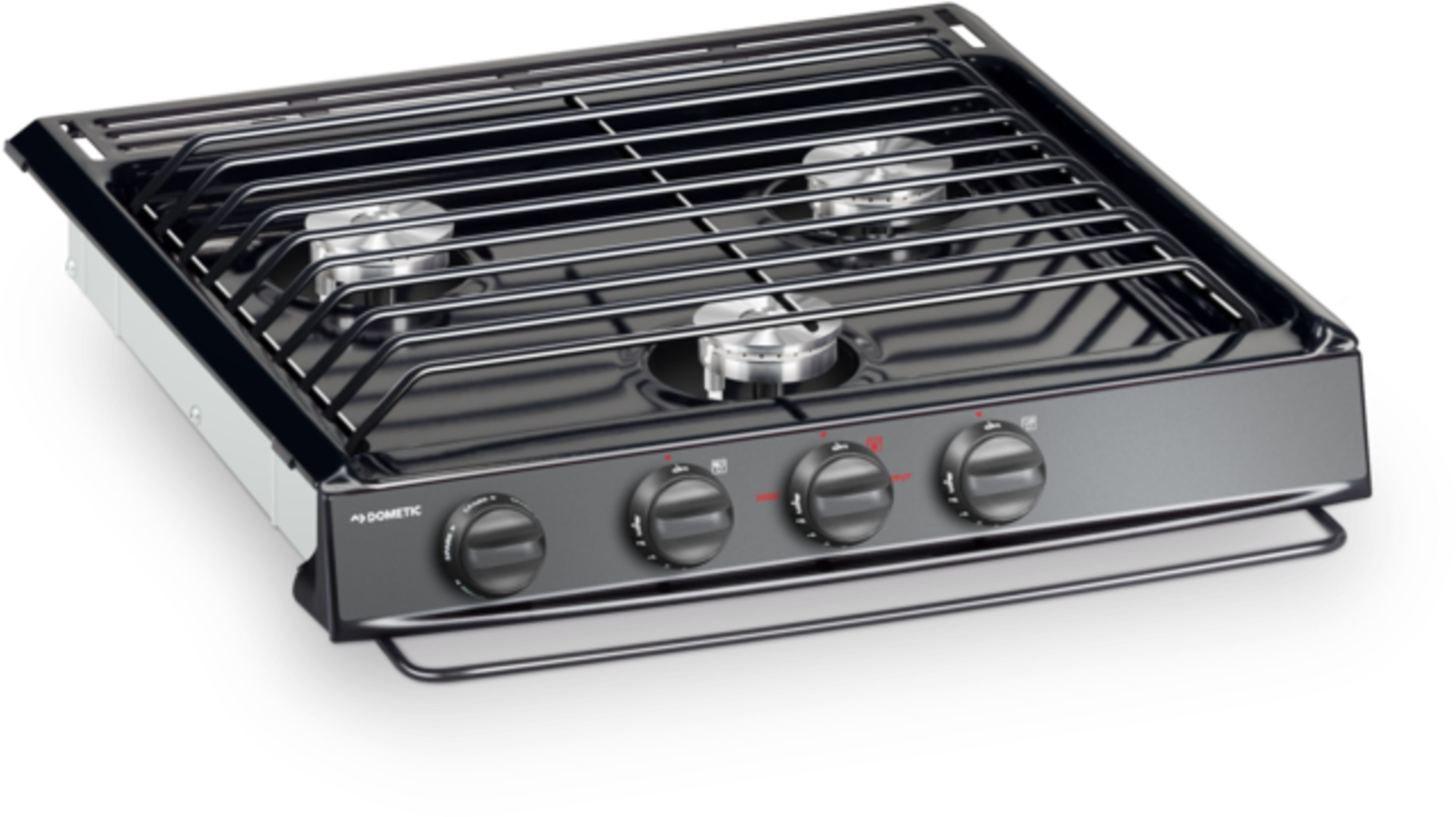 3 Burner Black Cooktop With Piezo Igniter (5000x5000), Png Download