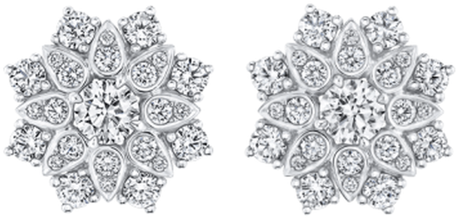 Wedding Earrings For Every Bride, Harry Winston "lotus" (1040x1300), Png Download