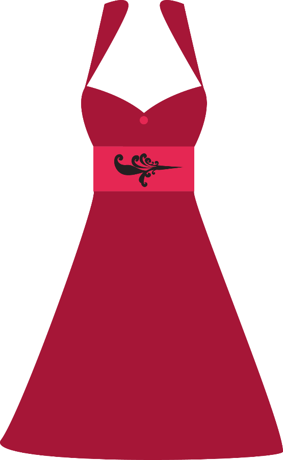 Costura E Roupas Riblackandreddress Png Minus Riblackandreddresspng (555x900), Png Download
