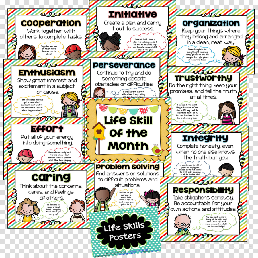Life Skills Posters Clipart Life Skills Poster Education 900x900 Png