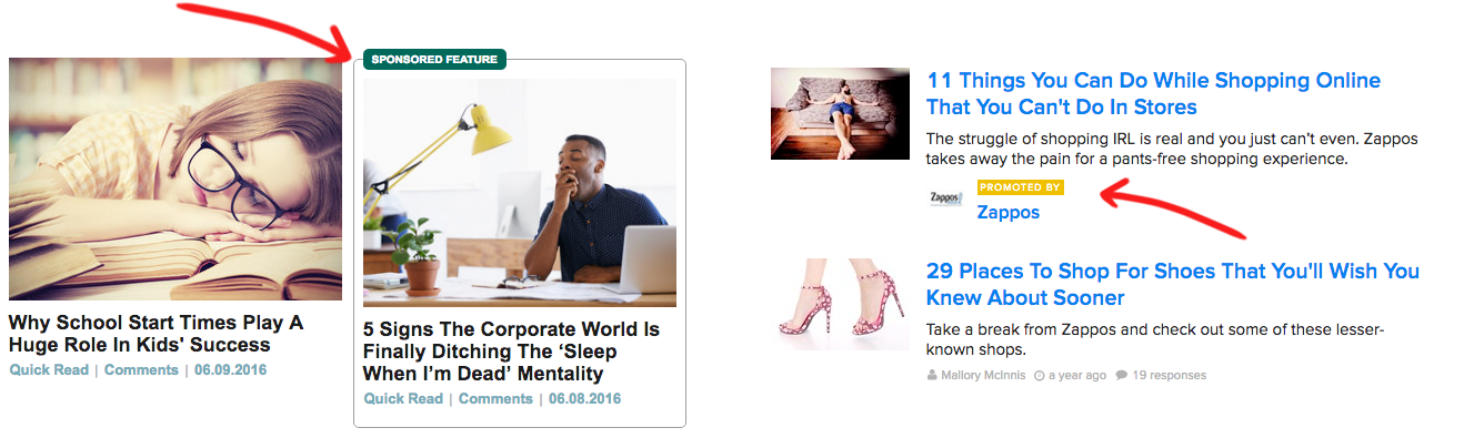 Native Ads Example (1355x433), Png Download
