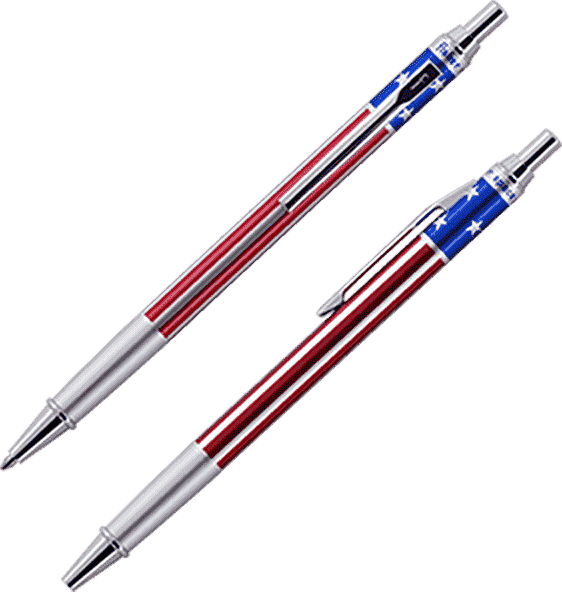 American Flag Fisher Space Pen (562x592), Png Download