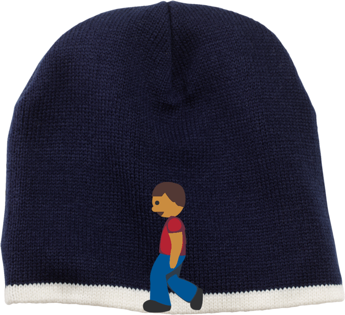 Man Walking Emoji Cp91 100% Acrylic Beanie (1155x1155), Png Download