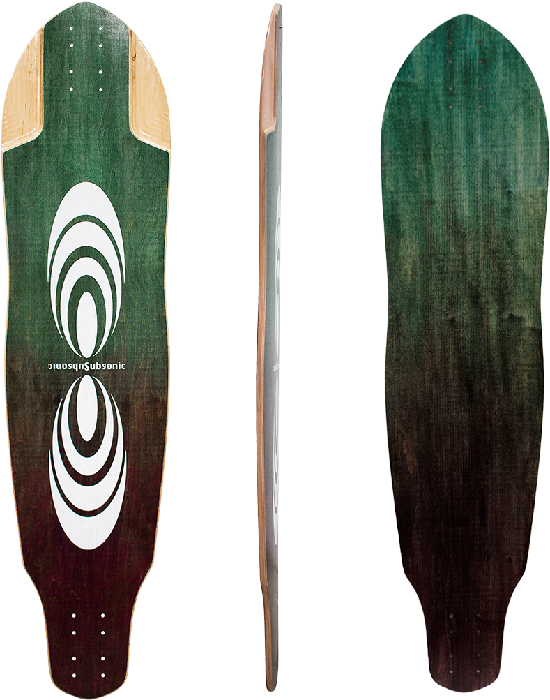Subsonic Skateboards Pulse Longboard Bottom Profile (1024x1024), Png Download