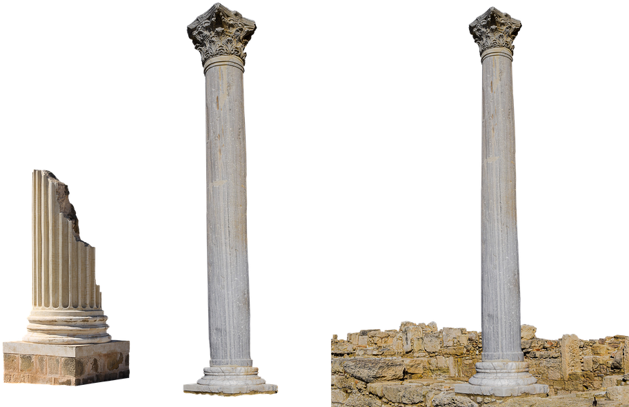Columnar, Ruin, Old, Archaeology, Decorated, Stone (960x647), Png Download