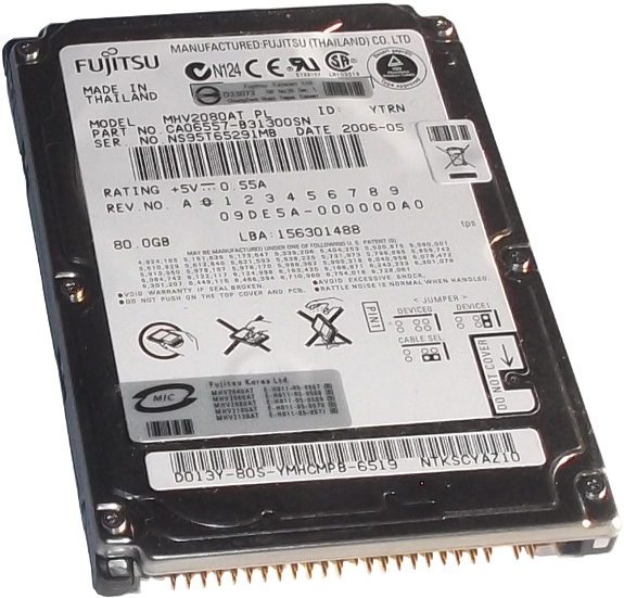 Laptop 80gb Pata Ide Internal Hard Drive Tested Good (600x600), Png ...