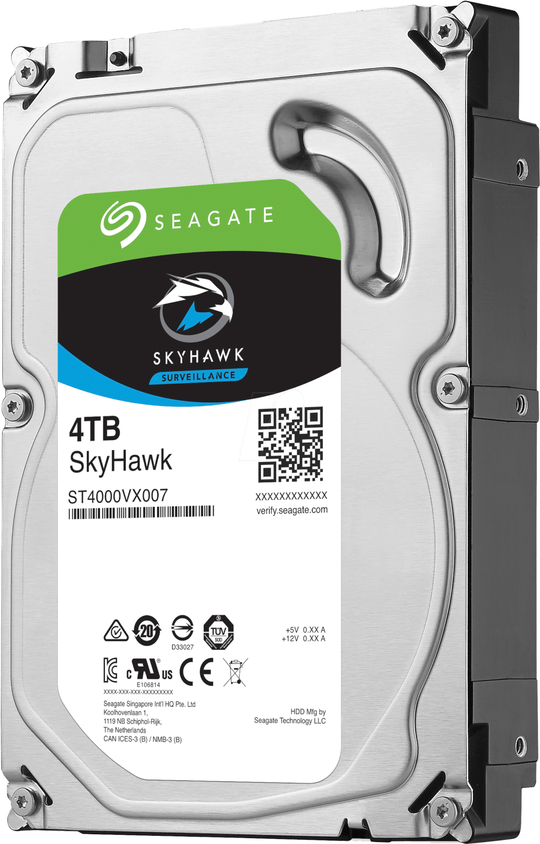 Nas Hard Drive, 2 Tb, Seagate Ironwolf Seagate St2000vn004 (1928x2848), Png Download