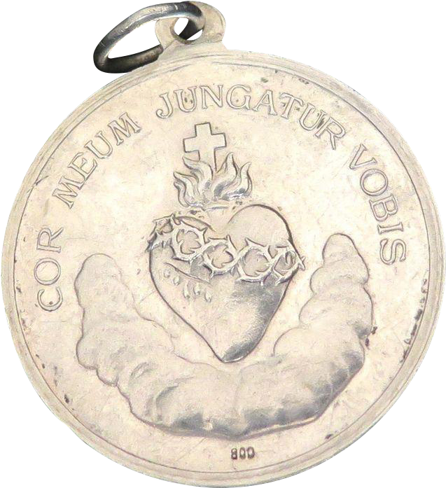 A Superbe Solid Silver Votive Medal, France, Xix Century (696x696), Png Download