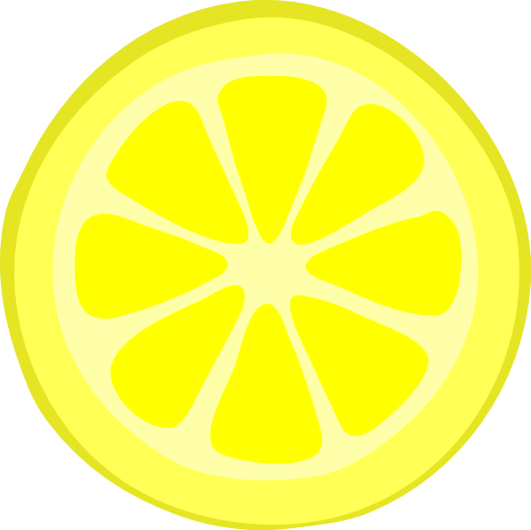 Lemon Slice Hi - Lemon Slice Vector Png (600x599), Png Download