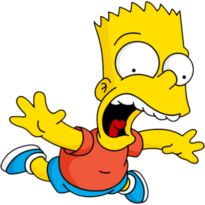 Bart Simpson Falling - Bart Simpson Png (400x400), Png Download