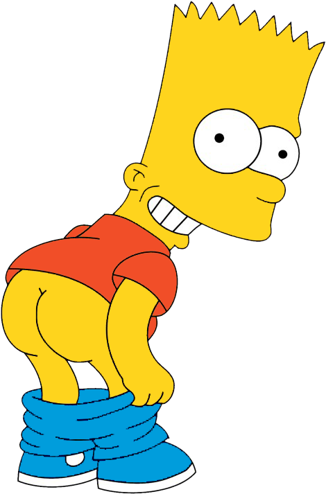 Bart Simpsons Png - Bart Simpson Ass (494x726), Png Download