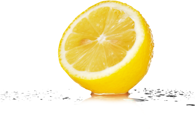 Png Lemon By Moonglowlilly - Lemon Slice On White Background (1024x746), Png Download